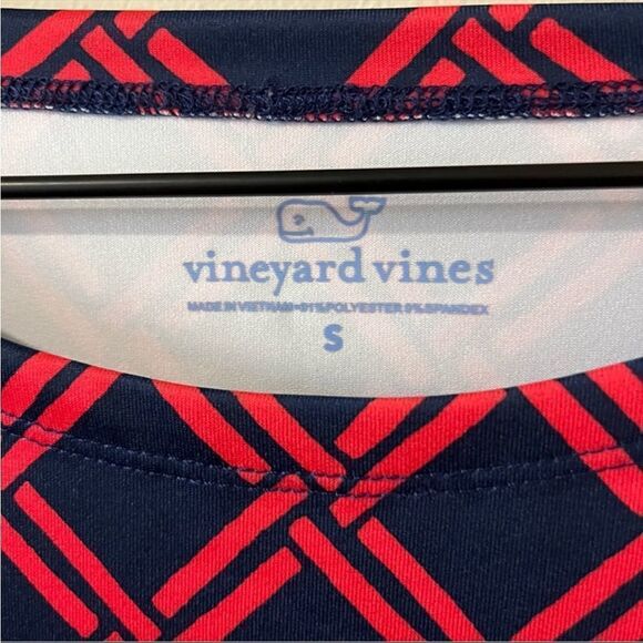 Vineyard Vines Printed Sankaty Boatneck Simple Tee Deep Bay Geo - Picture 8 of 16